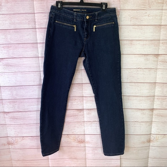 Michael Kors Denim Zipper Skinny Jeans Size 6